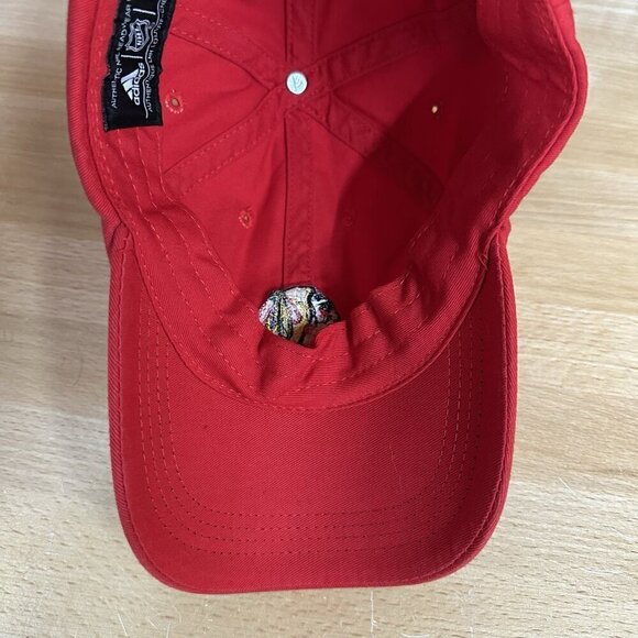 Chicago Blackhawks Hat Adidas Embroidered Dad Cap Hockey Hat Red - Picture 5 of 6